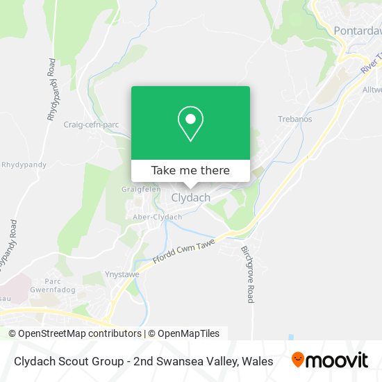 Clydach Scout Group - 2nd Swansea Valley map