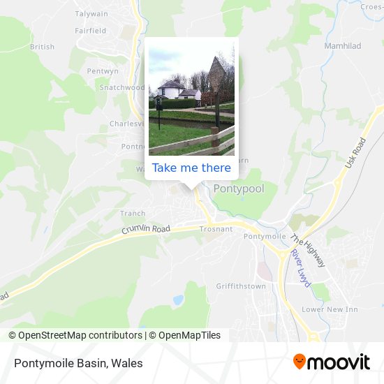 Pontymoile Basin map