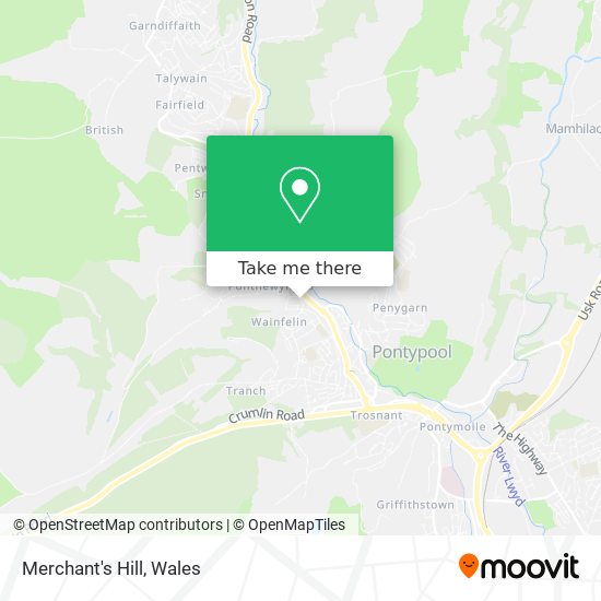 Merchant's Hill map