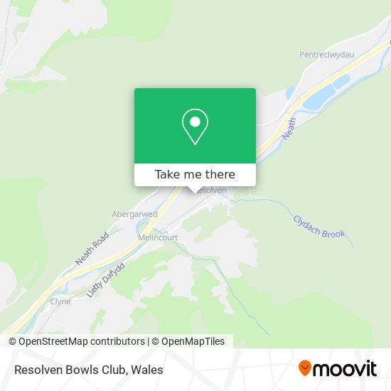 Resolven Bowls Club map