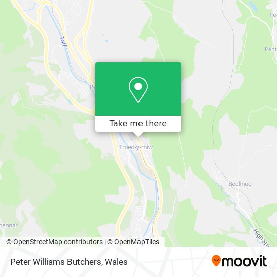 Peter Williams Butchers map