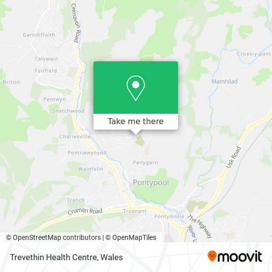 Trevethin Health Centre map