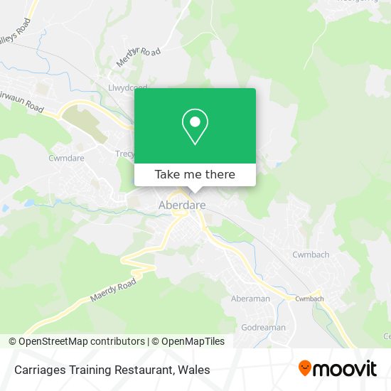 Carriages Training Restaurant map