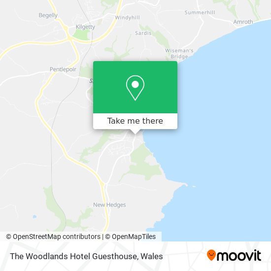 The Woodlands Hotel Guesthouse map