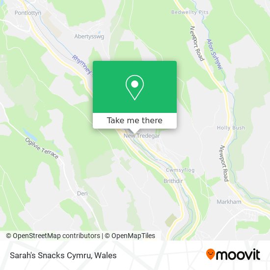 Sarah's Snacks Cymru map