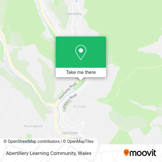 Abertillery Learning Community map