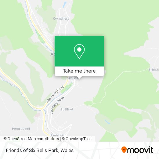 Friends of Six Bells Park map