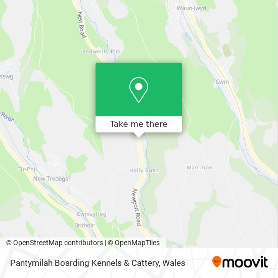 Pantymilah Boarding Kennels & Cattery map