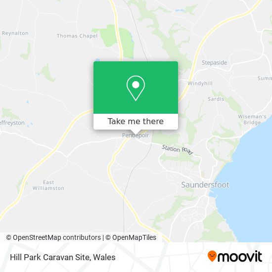 Hill Park Caravan Site map