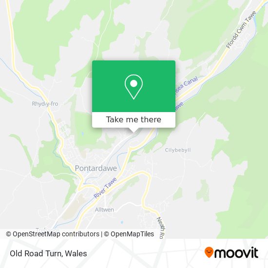 Old Road Turn map