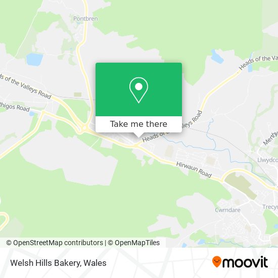 Welsh Hills Bakery map