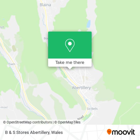 B & S Stores Abertillery map