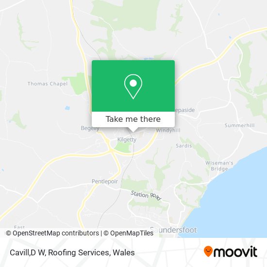 Cavill,D W, Roofing Services map