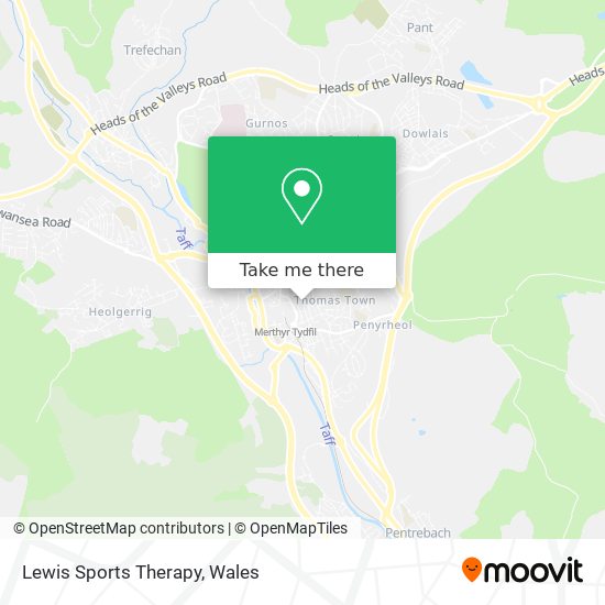Lewis Sports Therapy map