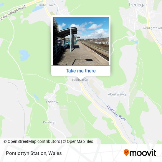 Pontlottyn Station map