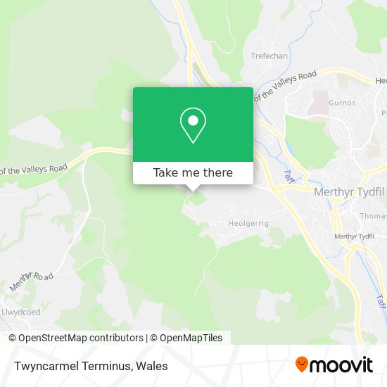 Twyncarmel Terminus map