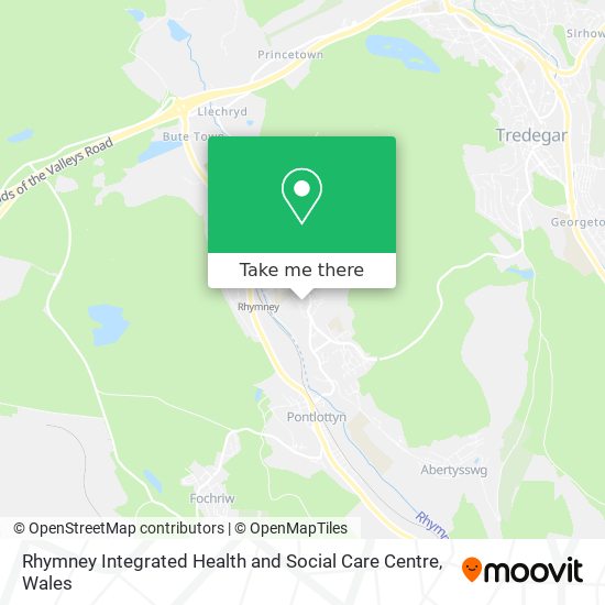 Rhymney Integrated Health and Social Care Centre map