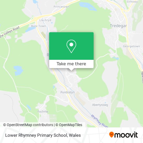 Lower Rhymney Primary School map