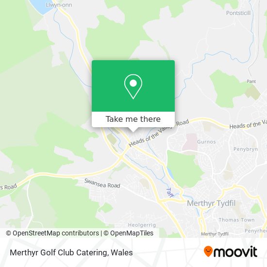 Merthyr Golf Club Catering map