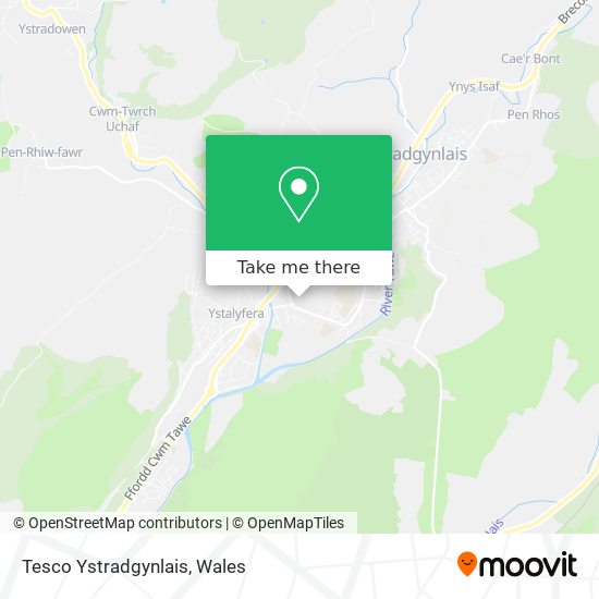 Tesco Ystradgynlais map