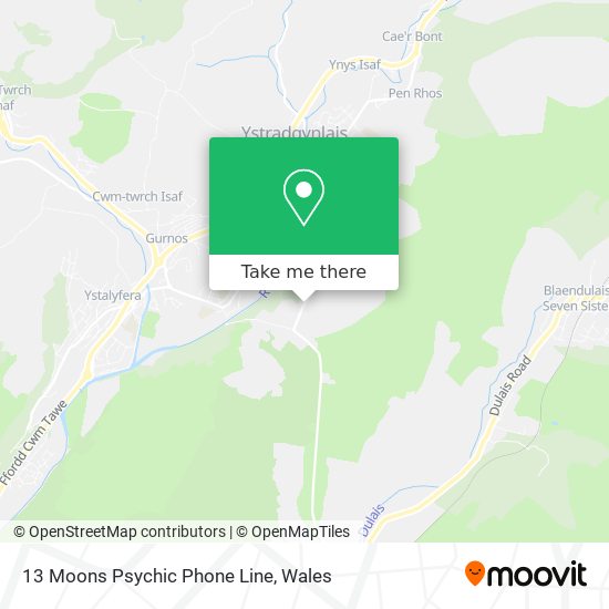 13 Moons Psychic Phone Line map
