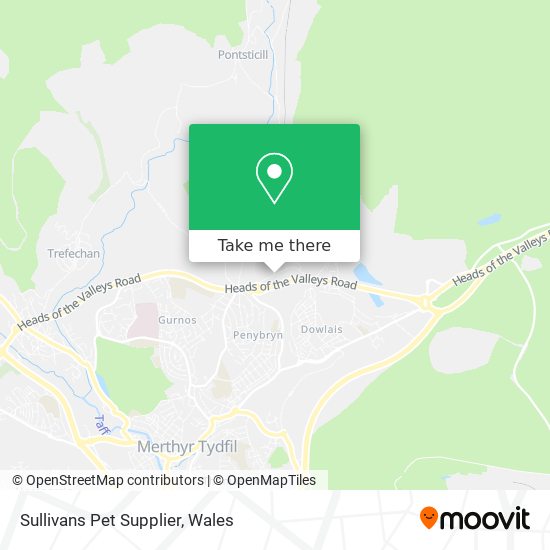 Sullivans Pet Supplier map