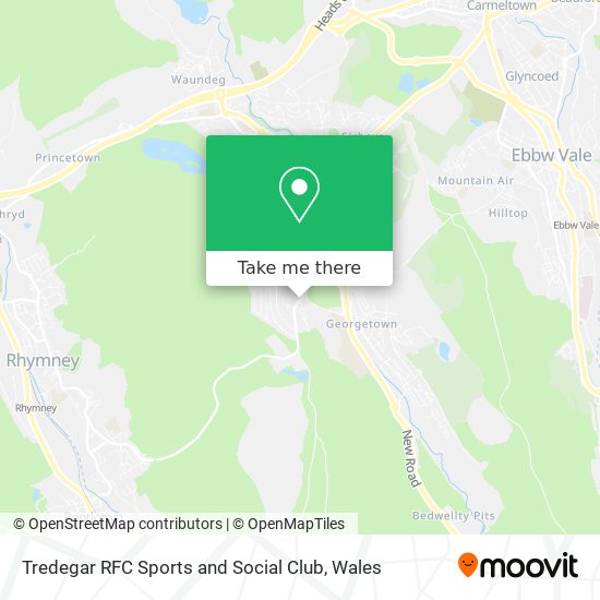 Tredegar RFC Sports and Social Club map