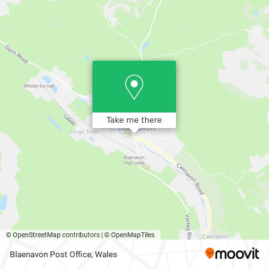 Blaenavon Post Office map