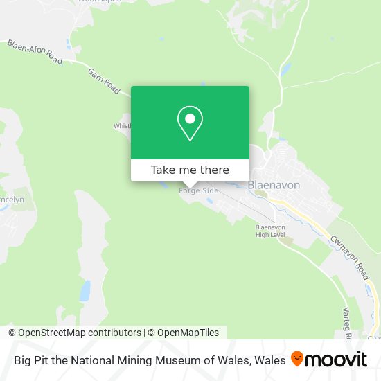 Big Pit the National Mining Museum of Wales map