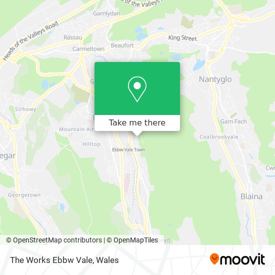 The Works Ebbw Vale map