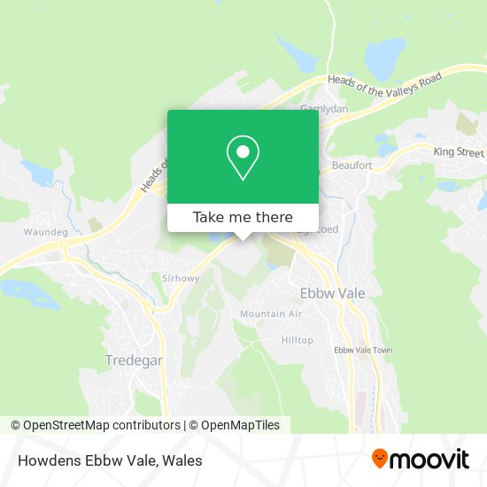 Howdens Ebbw Vale map