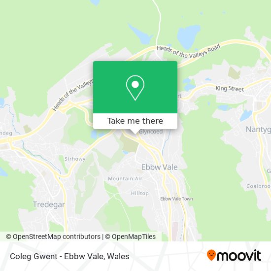 Coleg Gwent - Ebbw Vale map
