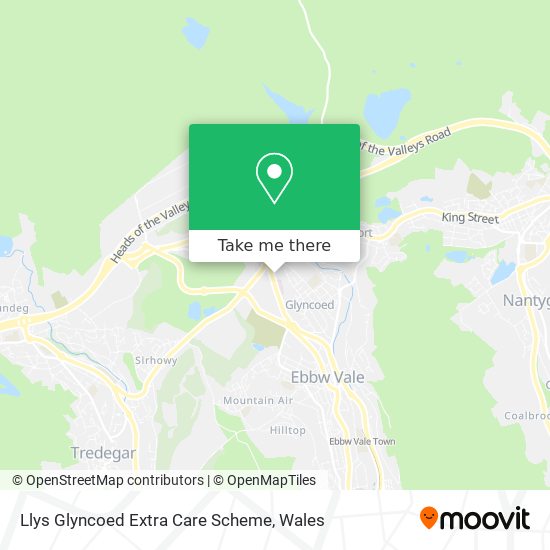 Llys Glyncoed Extra Care Scheme map