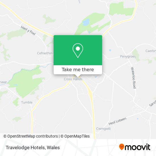 Map Of Travelodge Hotels How To Get To Travelodge Hotels In Carmarthenshire By Bus?