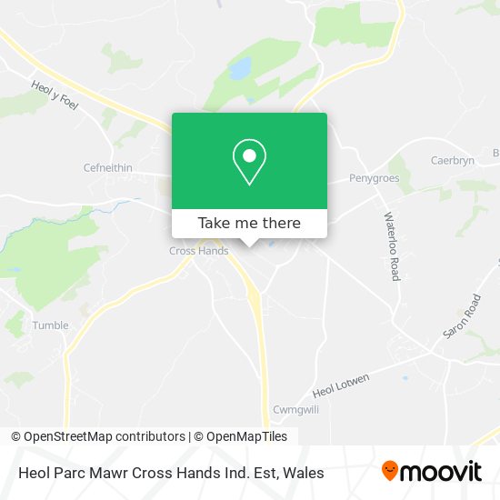 Heol Parc Mawr Cross Hands Ind. Est map