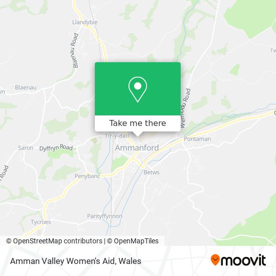 Amman Valley Women's Aid map