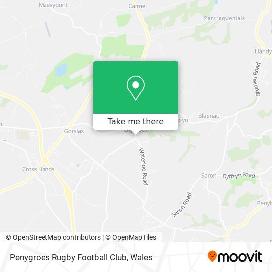 Penygroes Rugby Football Club map