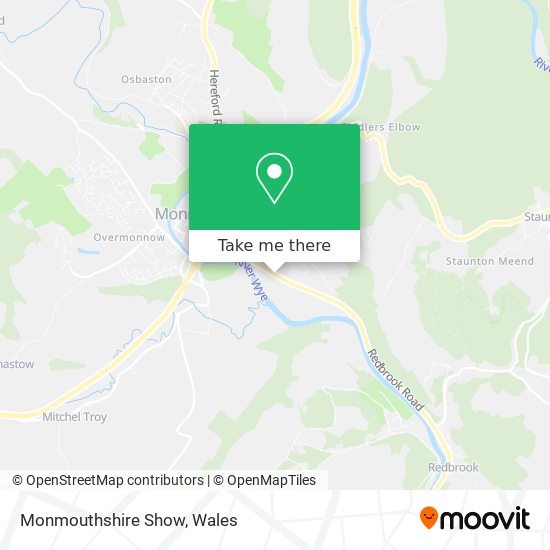 Monmouthshire Show map
