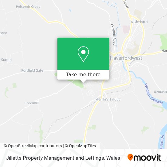 Jilletts Property Management and Lettings map