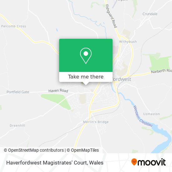 Haverfordwest Magistrates' Court map