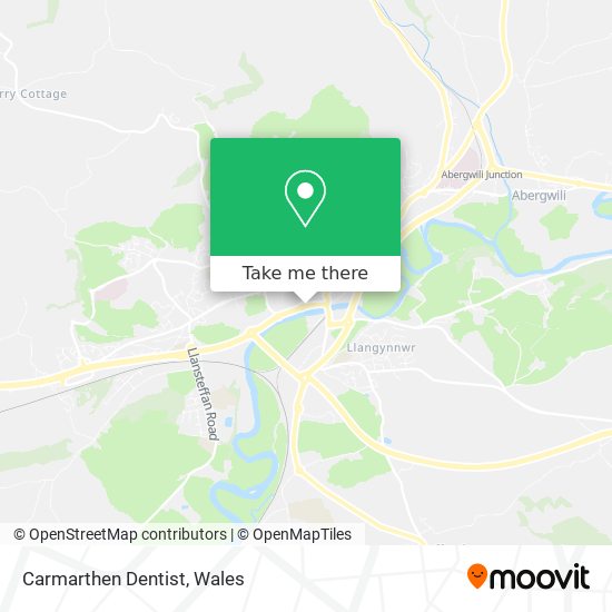 Carmarthen Dentist map