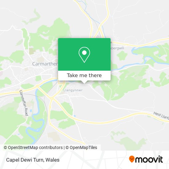 Capel Dewi Turn map