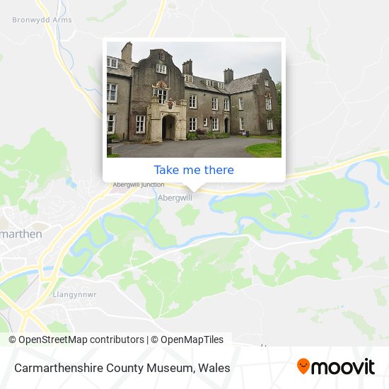 Carmarthenshire County Museum map