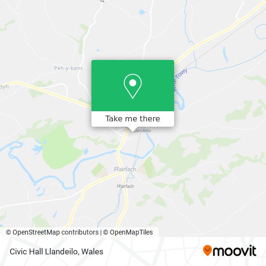 Civic Hall Llandeilo map