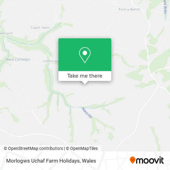 Morlogws Uchaf Farm Holidays map