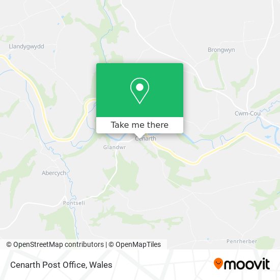 Cenarth Post Office map