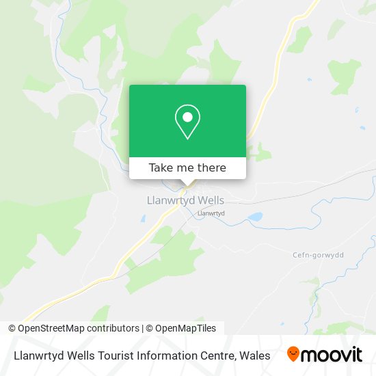 Llanwrtyd Wells Tourist Information Centre map