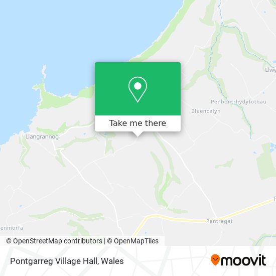 Pontgarreg Village Hall map
