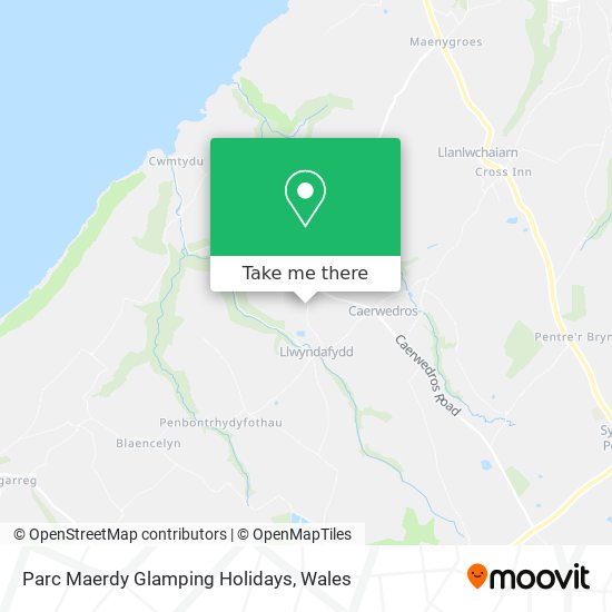 Parc Maerdy Glamping Holidays map