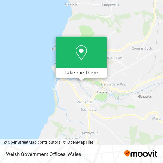 Welsh Government Offices map